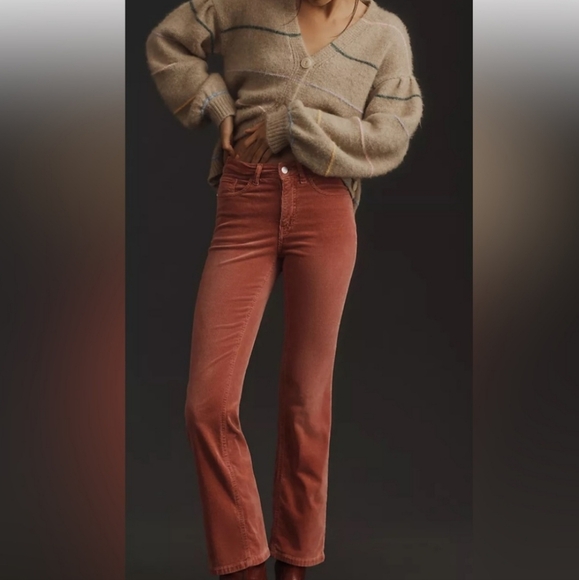 Anthropologie Pilcro The Yaya Women's Plus Size 22W Midrise Corduroy Crop Pants - Picture 16 of 16